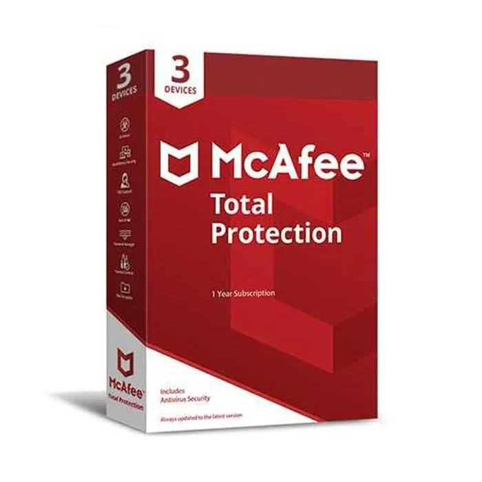 product mcafee total protection three device one year