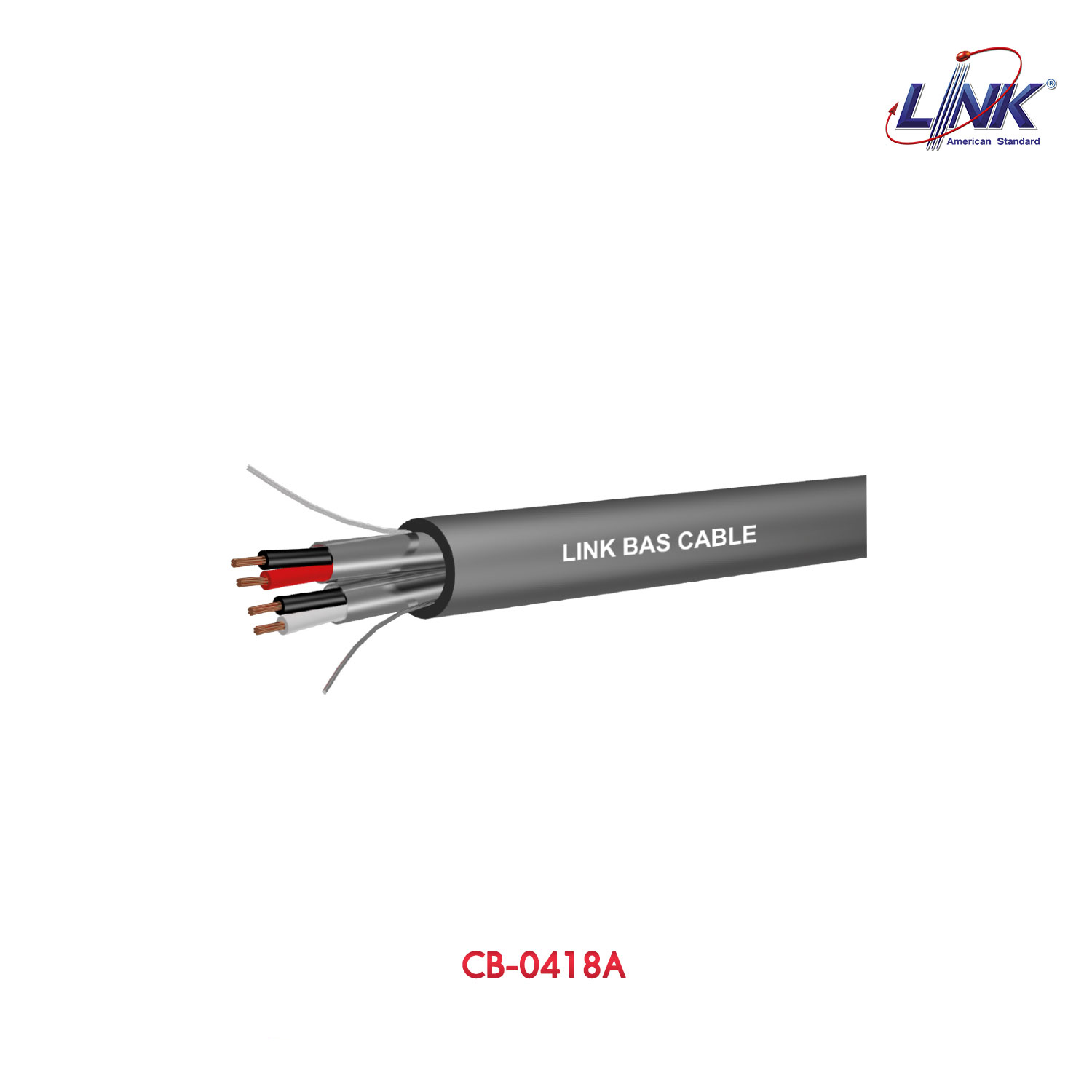 [CB-0418A] BAS, TWISTED PAIR SHIELD 4x18 AWG, 2 PAIR 500 M/ Roll ...