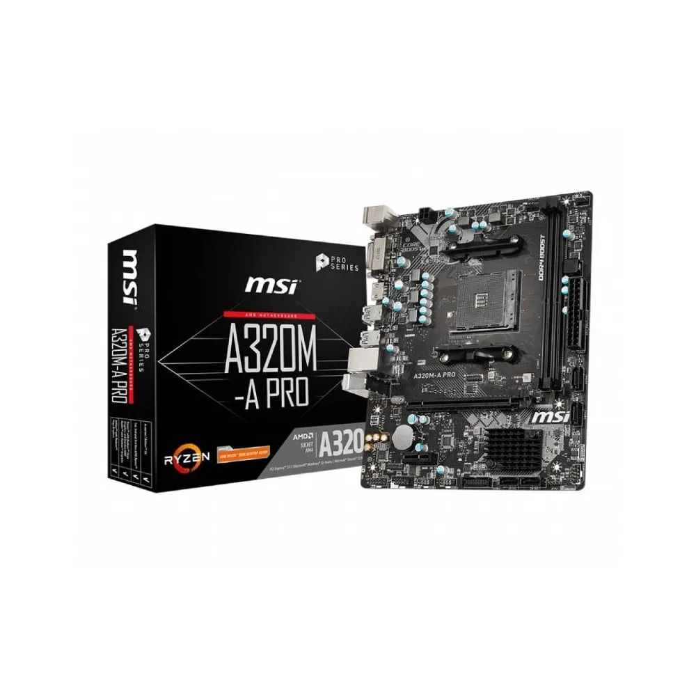 MSI Mainboard A320M A PRO AM4 1 square medium
