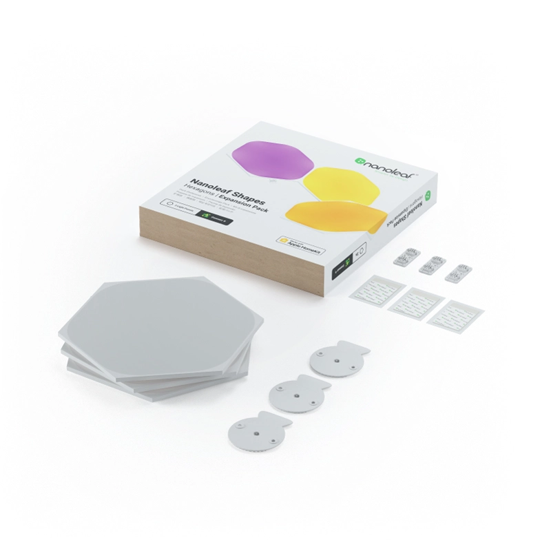 nanoleaf shapes light panels hexagons expansion pack 3nl42 0001hx 3pk@1x