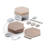 nanoleaf wood hexagons light panels starter kit 7nl52 k 7002hb 7pk@1x