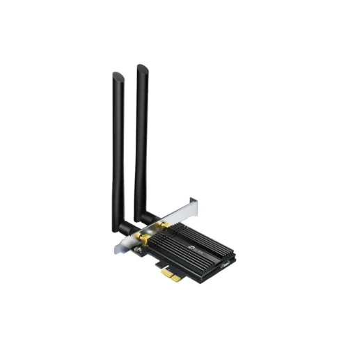 (ARCHER-TX50E) AX3000 Wi-Fi 6 Bluetooth 5.0 PCIe Adapter, Two High-Gain Dual Band Antennas, IEEE 802.11ax/ac/n/a 5 GHz,
IEEE 802.11ax/n/g/b 2.4 GHz,
Bluetooth 5.0/4.2/4.0, Intel Wi-Fi 6 Chipset