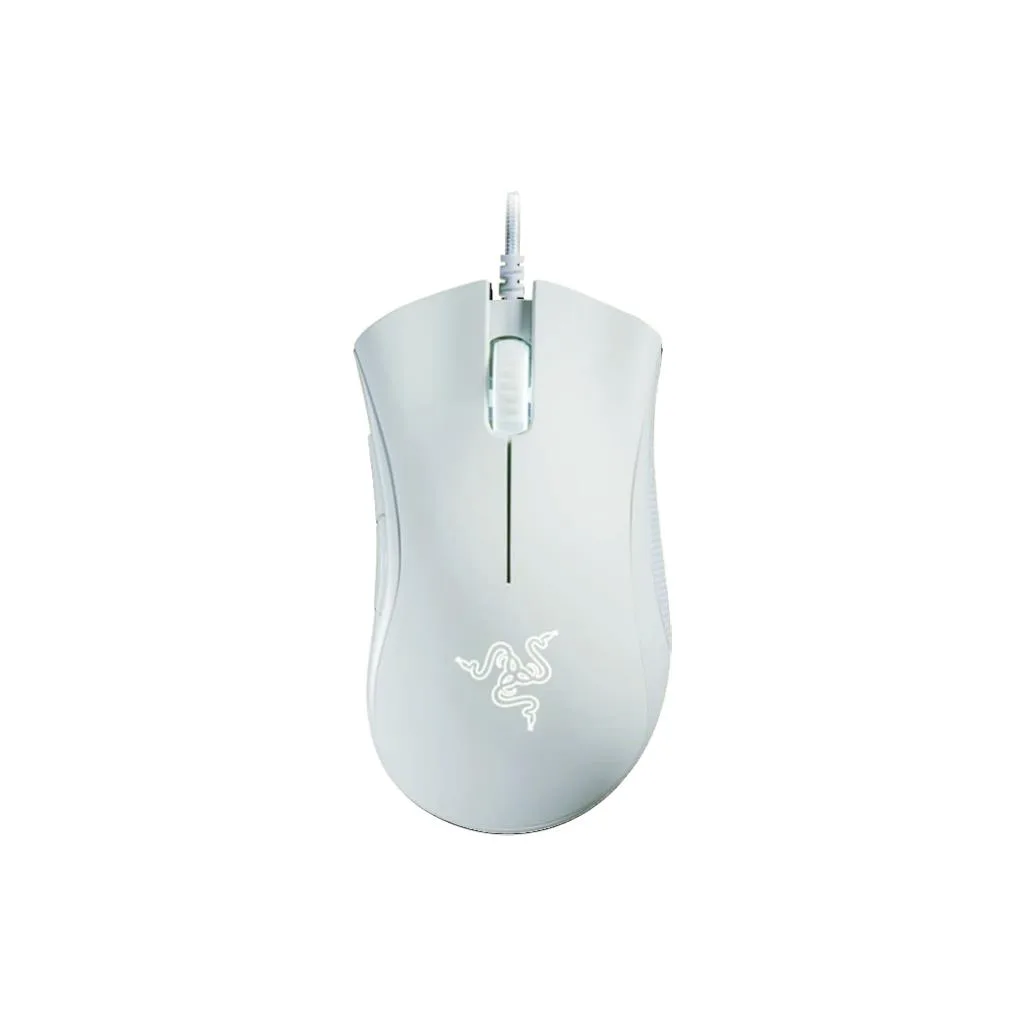 (RZ01-03850200-R3M1) Razer DeathAdder Essential White Edition - Ergonomic Wired Gaming Mouse
