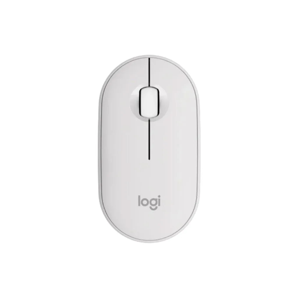(910-006986) Logitech Pebble M350S Wireless Mouse-WHITE-2.4GHZ/BT-N/A-AP