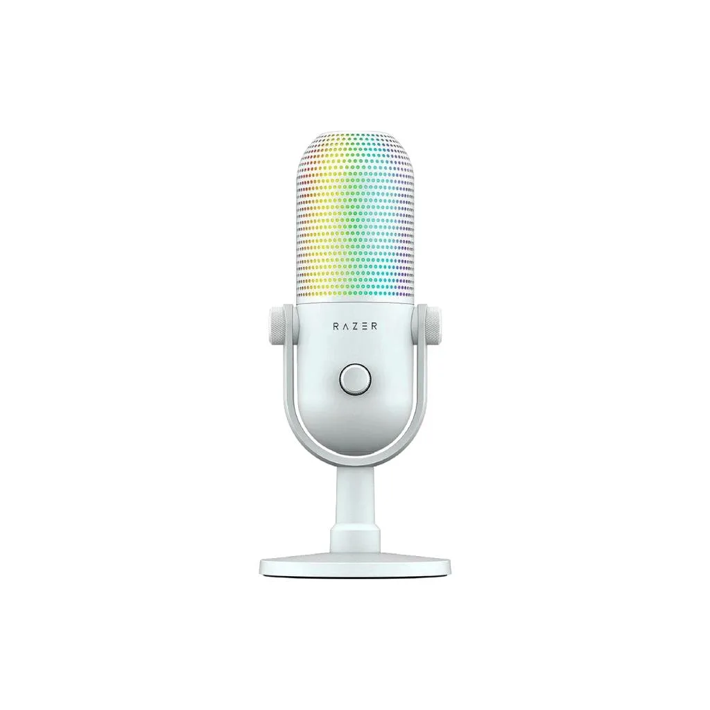 (RZ19-05060200-R3M1) Razer Seiren V3 Chroma WHITE - RGB USB Microphone with Tap-to-Mute - FRML Packaging