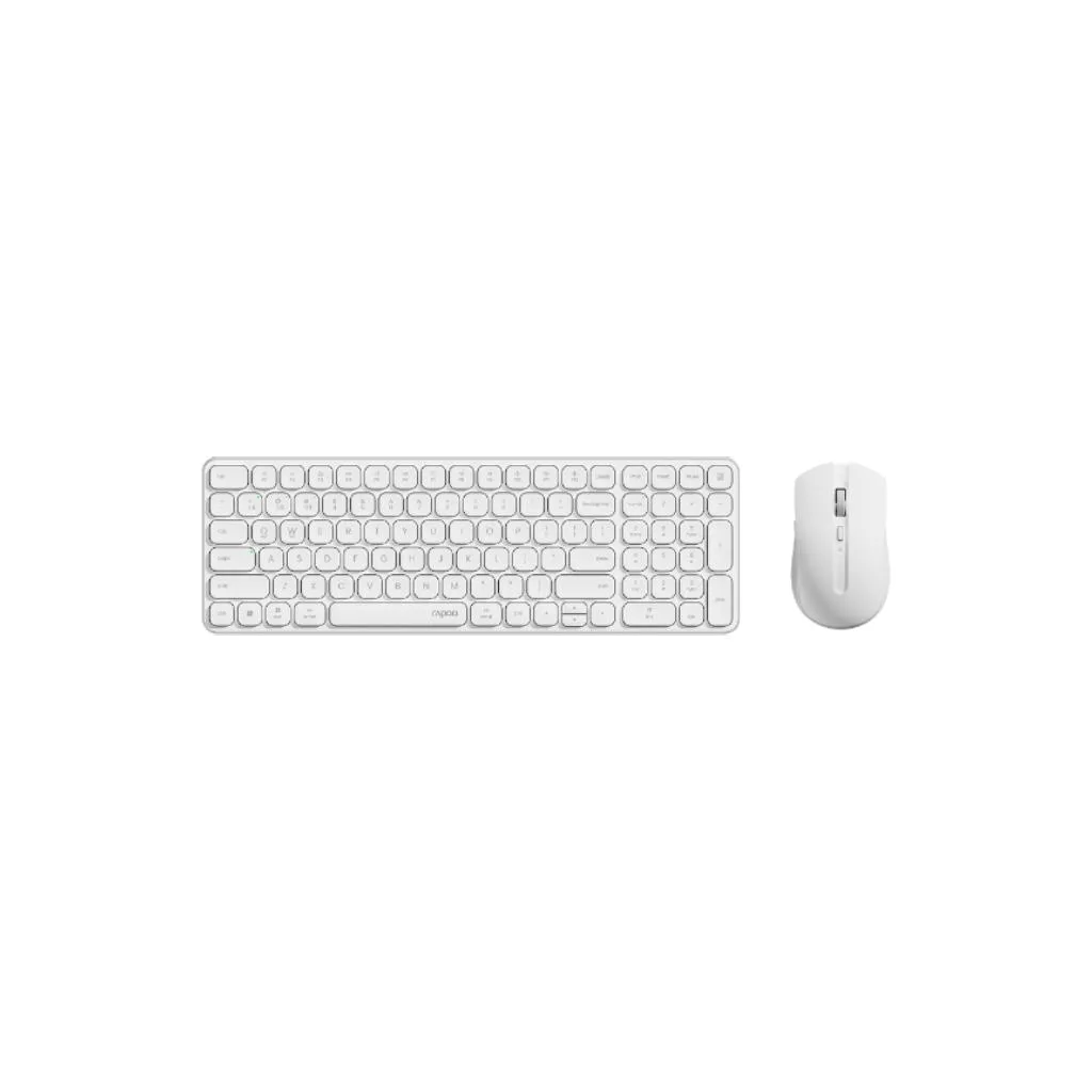 (12936) Rapoo 9350S Multi-mode Wireless Keyboard & Mouse White/2Y