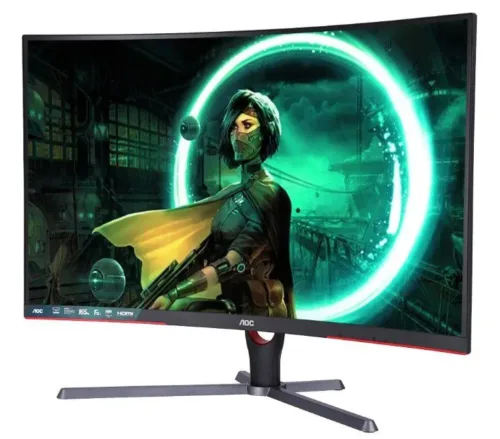 (CQ32G3SE/67) MONITOR (จอคอมพิวเตอร์) AOC CQ32G3SE/6731.5'' VA 16:9 3,000:1 2560 x 1440 QHD @165Hz - Image 2