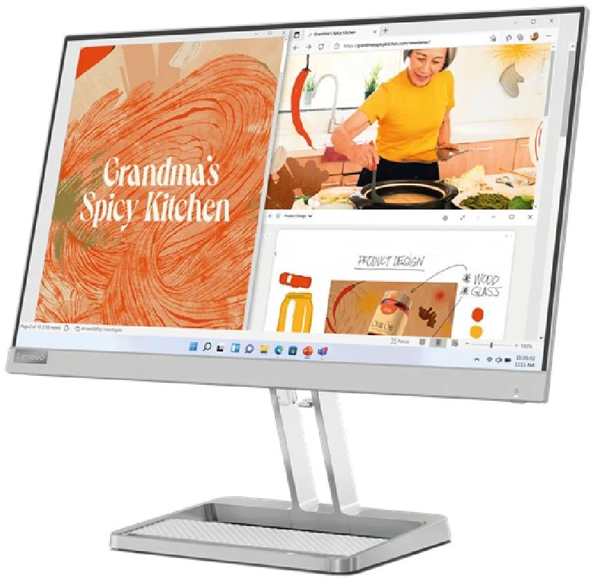 (67AEKACBTH) MONITOR (จอคอมพิวเตอร์) Lenovo L22i-40 21.5" IPS 16:9 1000:1 1920x1080 @ 75Hz - Image 2