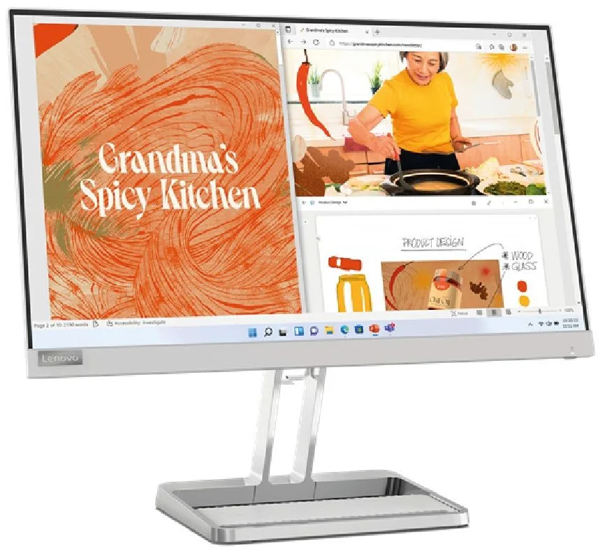 (67AEKACBTH) MONITOR (จอคอมพิวเตอร์) Lenovo L22i-40 21.5" IPS 16:9 1000:1 1920x1080 @ 75Hz - Image 3