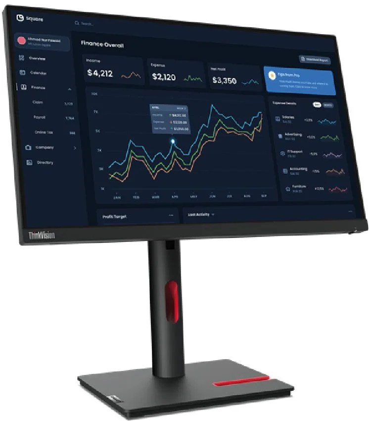(63B2MAR6WW) MONITOR (จอคอมพิวเตอร์) Lenovo ThinkVision T23i-30 23" In-Plane-Switching 16:9 1000:1 1920 x 1080 - Image 2