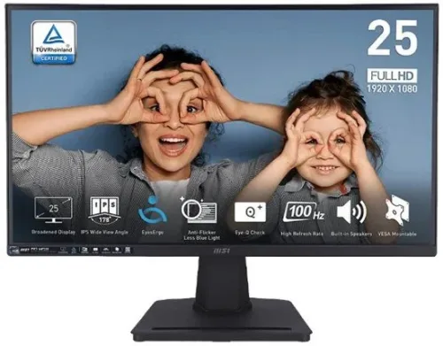 (MP251) MONITOR (จอคอมพิวเตอร์) MSI PRO MP25124.5" IPS 16:9 1,300 : 1 1920x1080 (FHD) @100Hz