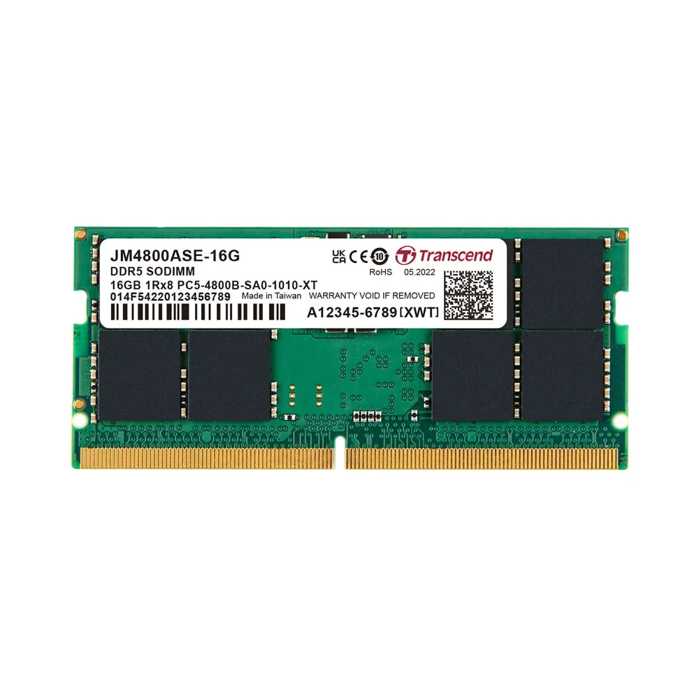 RAM NOTEBOOK (แรมโน้ตบุ๊ค) TRANSCEND 16GB JM DDR5 4800 SO-DIMM 1Rx8 1.1V
