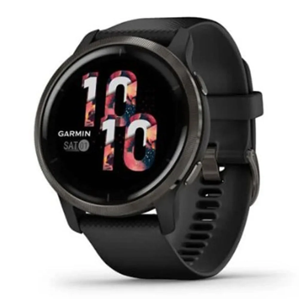 SMART WATCH (นาฬิกาอัจฉริยะ) GARMIN VENU 2 SLATE WITH BLACK BAND