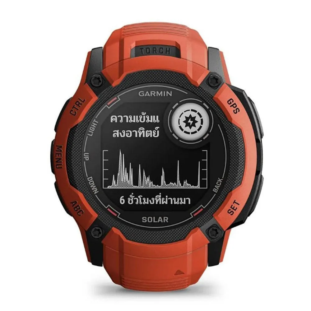 SMART WATCH (นาฬิกาอัจฉริยะ) GARMIN INSTINCT 2X SOLAR FLAME (RED) - Image 2