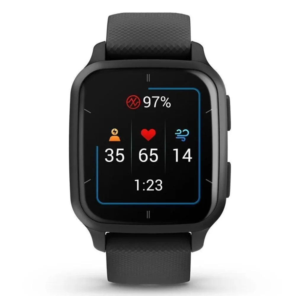 SMART WATCH (นาฬิกาอัจฉริยะ) GARMIN VENU SQ 2 MUSIC SLATE WITH BLACK BAND - Image 2