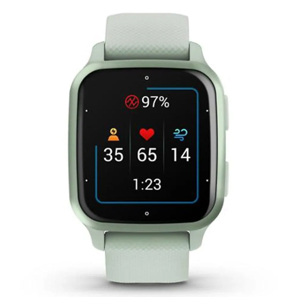 SMART WATCH (นาฬิกาอัจฉริยะ) GARMIN VENU SQ 2 METALLIC MINT WITH COOL MINT BAND - Image 2