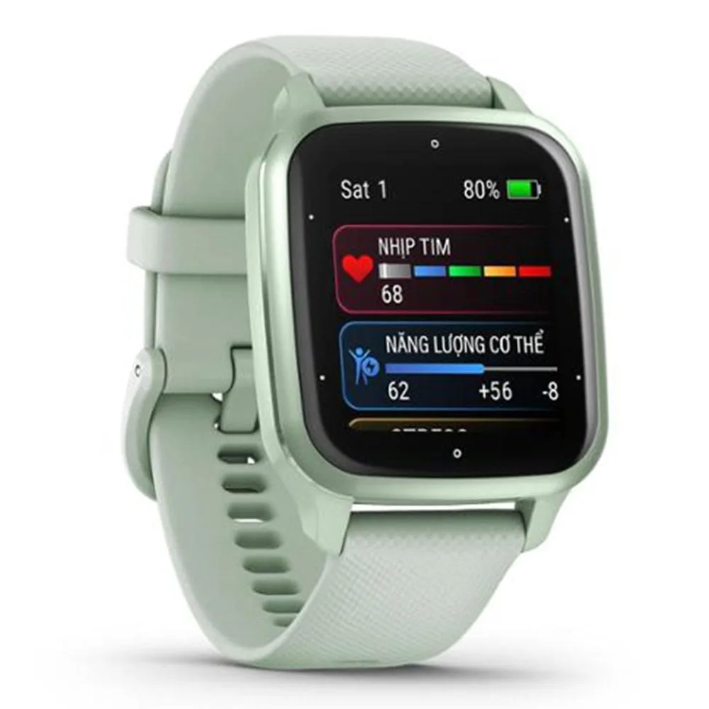 SMART WATCH (นาฬิกาอัจฉริยะ) GARMIN VENU SQ 2 METALLIC MINT WITH COOL MINT BAND - Image 3