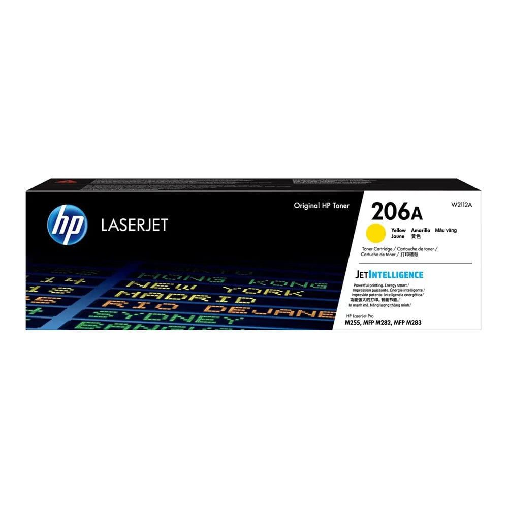TONER HP (หมึกสำหรับเครื่องพิมพ์) LASERJET CARTRIDE HP 206A YELLOW (W2112A) (HPI-W2112A)