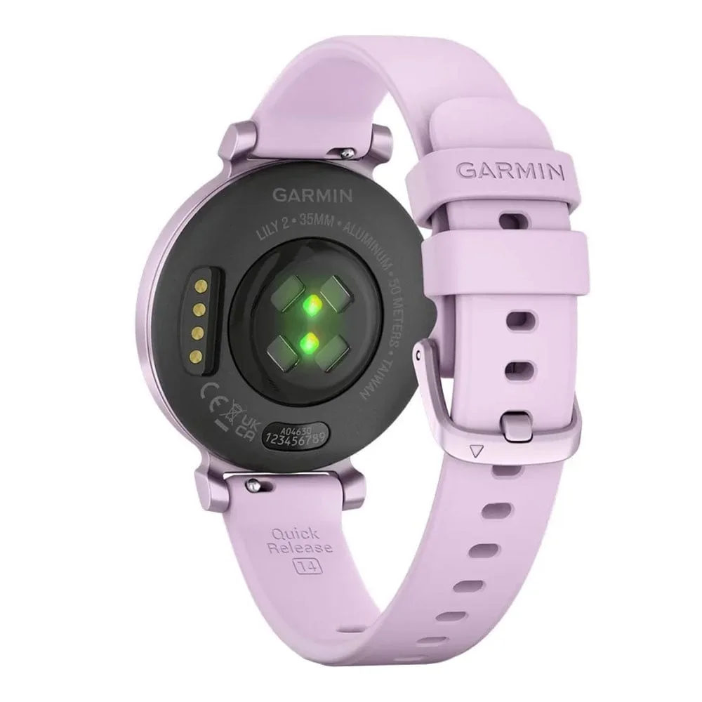 SMART WATCH (นาฬิกาอัจฉริยะ) GARMIN LILY 2 (METALLIC LILAC WITH LILAC SILICONE BAND) (010-02839-21) - Image 4