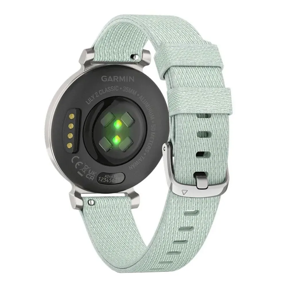 SMART WATCH (นาฬิกาอัจฉริยะ) GARMIN LILY 2 CLASSIC (SILVER WITH SAGE GRAY NYLON BAND) (010-02839-63) - Image 4