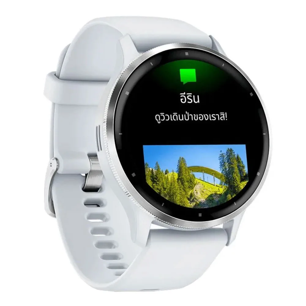 SMART WATCH (นาฬิกาอัจฉริยะ) GARMIN VENU 3 SILVER STAINLESS STEEL BEZEL WITH WHITESTONE CASE AND SILICONE BAND (010-02784-50) - Image 3
