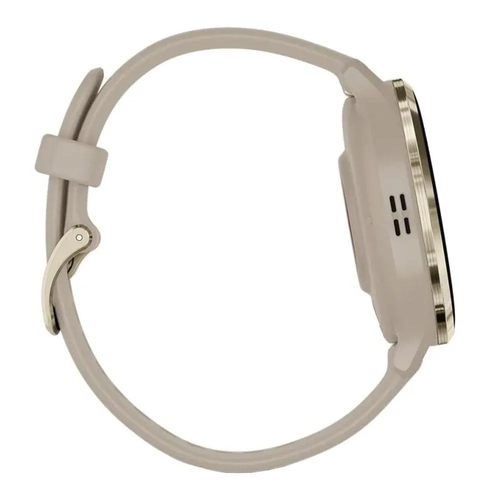 SMART WATCH (นาฬิกาอัจฉริยะ) GARMIN VENU 3S CREAM GOLD STAINLESS STEEL BEZEL WITH FRENCH GRAY CASE AND SILICONE BAND (010-02785-52) - Image 4