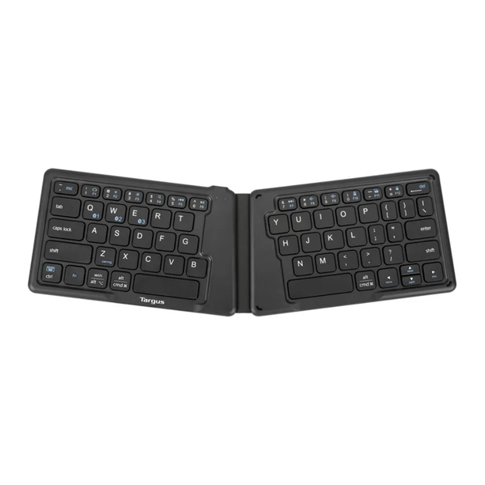 BLUETOOTH KEYBOARD (คีย์บอร์ดบลูทูธ) TARGUS AKF003 ERGONOMIC FOLDABLE BLUETOOTH ANTIMICROBIAL KEYBOARD (BLACK)