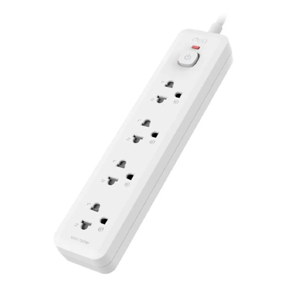 PLUG (ปลั๊กไฟ) DELI T463 4SOCKETS 10A 3M (DLI-T462)