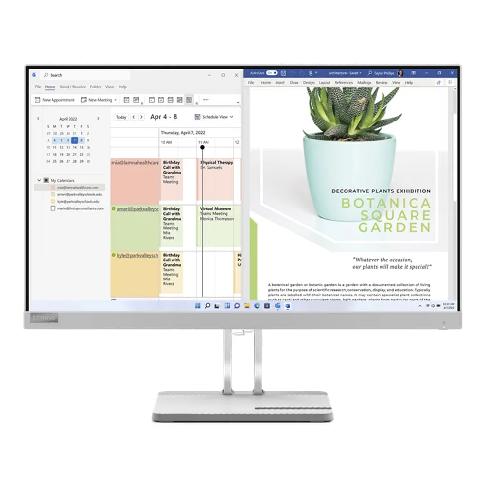 MONITOR (จอมอนิเตอร์) LENOVO L24E-40 23.8 INCH 1920X1080 16:9 HDMI VGA (67AAKAC3TH)