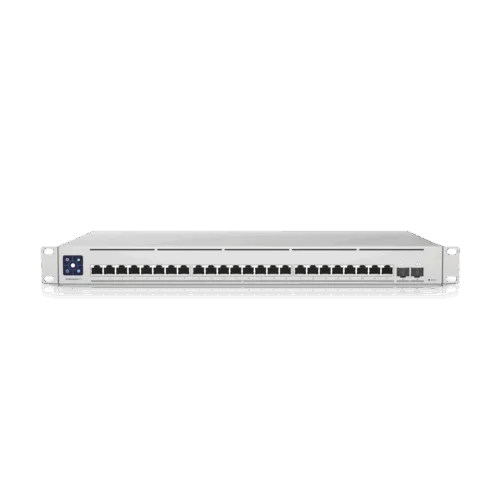 Ubiquiti Hub & Switch USW-ENTERPRISEXG-24 A 24-port Layer 3 switch capable of supporting high-capacity 10 GbE RJ45 and 25G SFP28 connections.