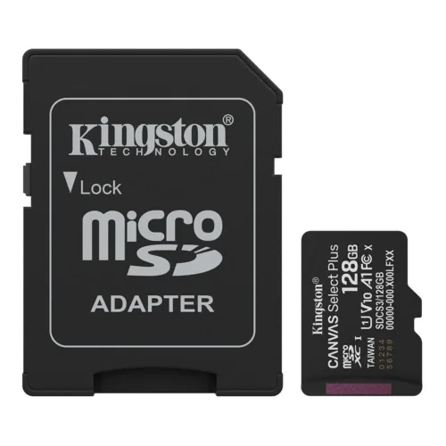 (SDCS3/128GB) 128 GB MICRO SD CARD (ไมโครเอสดีการ์ด) KINGSTON CANVAS SELECT PLUS + ADAPTER