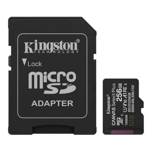 (SDCS3/256GB) 256 GB MICRO SD CARD (ไมโครเอสดีการ์ด) KINGSTON CANVAS SELECT PLUS + ADAPTER