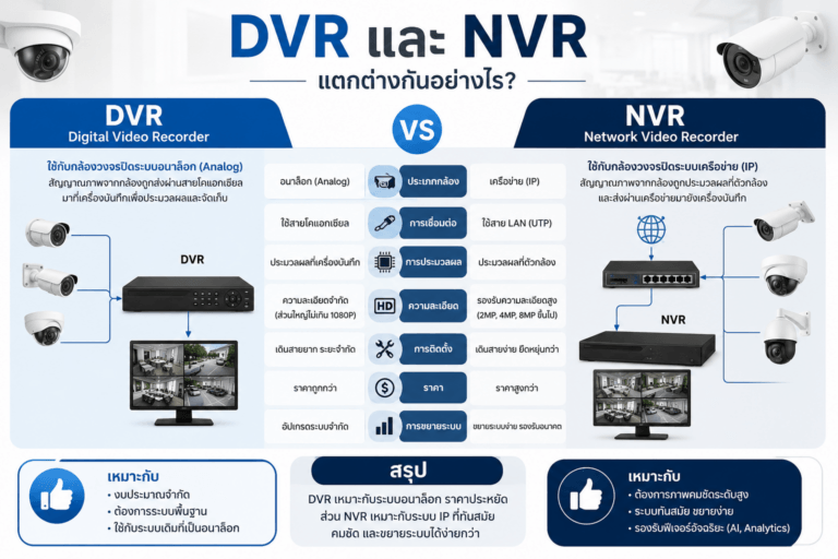 DVR และ NVR แตกต่างกันอย่างไร
