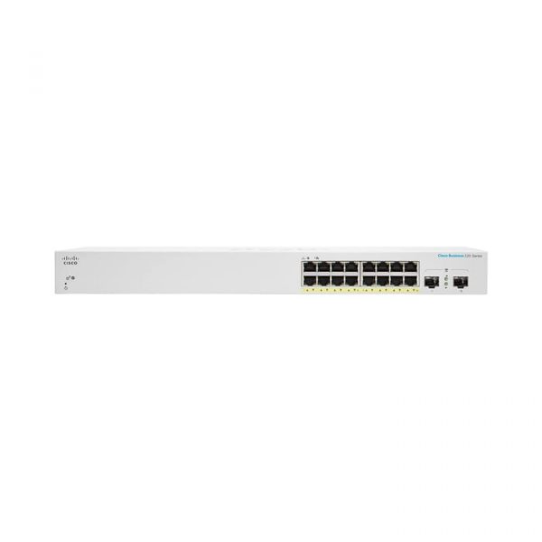 (CBS220-16P-2G-EU) Switch (สวิตช์) Cisco Business 220 Series 16G PoE+/2SFP