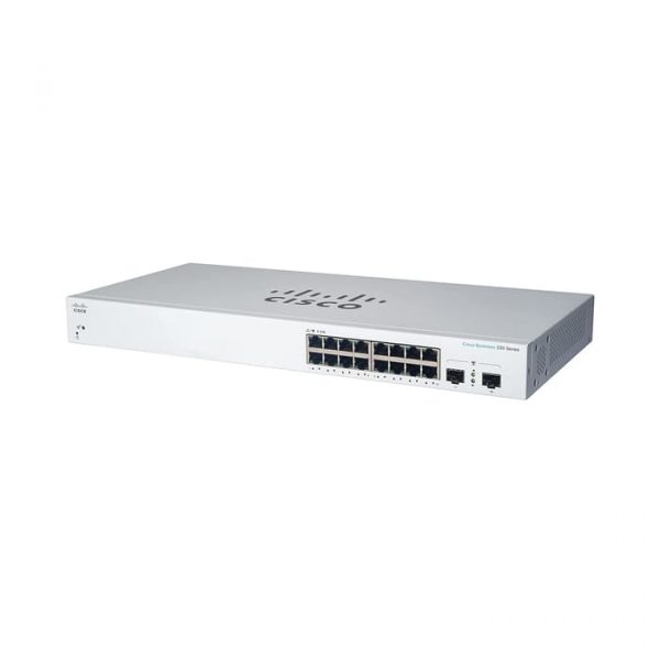(CBS220-16T-2G-EU) Switch (สวิตช์) Cisco Business 220 Series 16G/2SFP