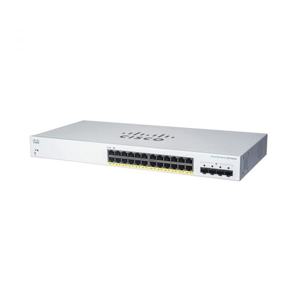 (CBS220-24P-4G-EU) Switch (สวิตช์) Cisco Business 220 Series 24G PoE+/4SFP