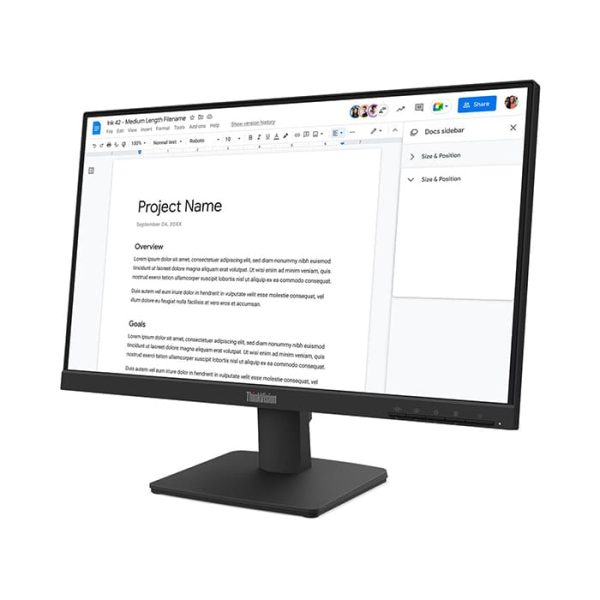(64CBKAR6TH) Monitor (มอนิเตอร์) Lenovo ThinkVision S22-4e FHD 1920 x 1080 21.5″