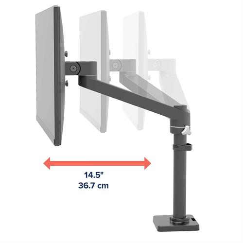NX Monitor Arm (Black), Single Mount - Image 3
