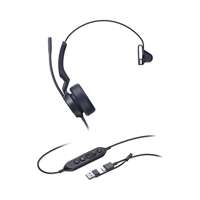 UH44 Mono Wired Headset USB C/A - Image 2